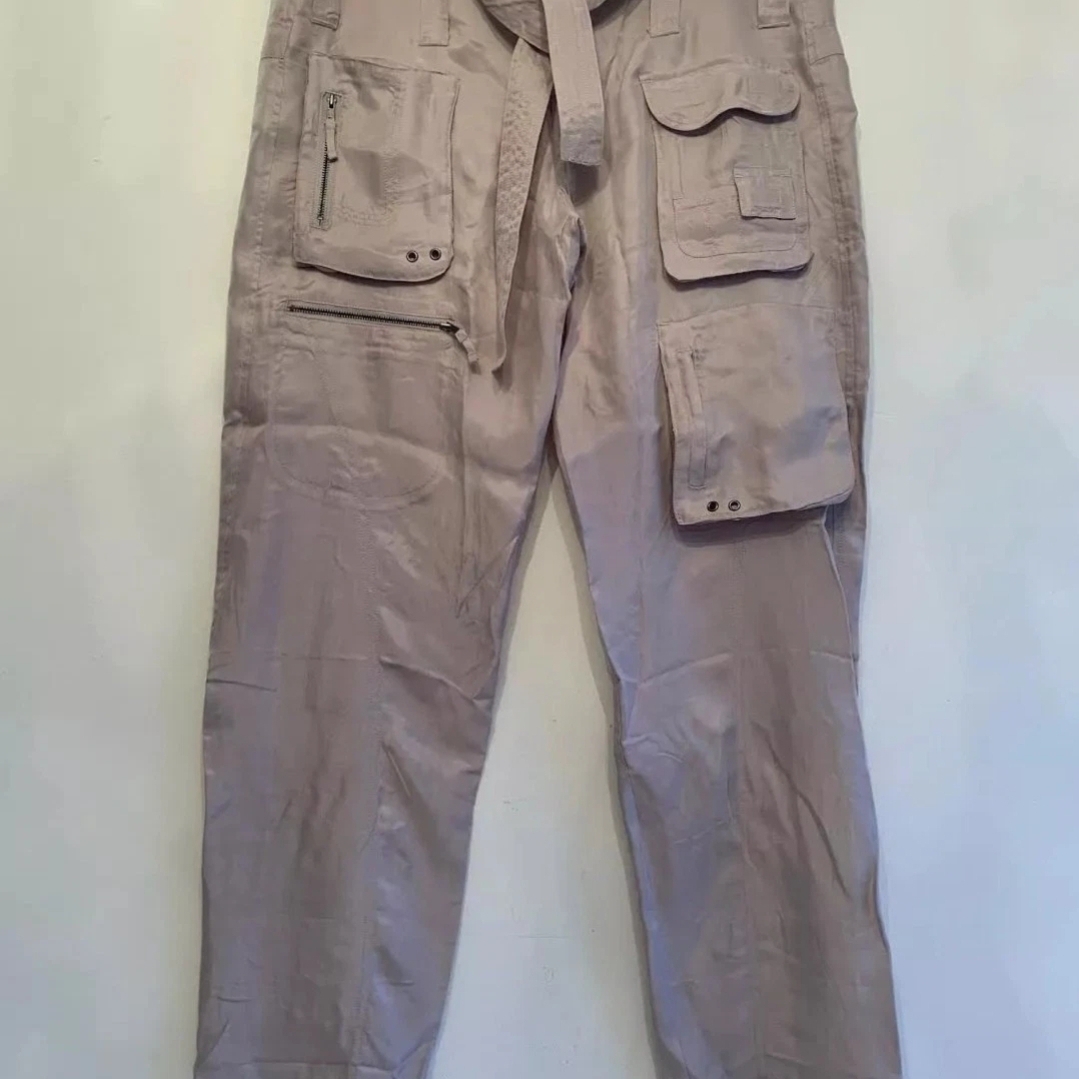 Johnny Was Cargo Pants Women's Pete & Greta Haily Size 10 Khaki Pockets Belt Y2k